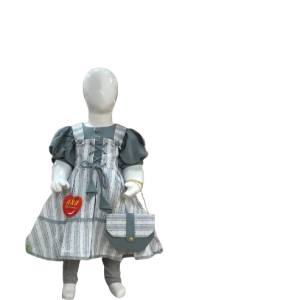 Cotton Dhari Dori Dress With Bag