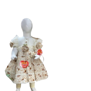 Cotton Dress With Flower Sleeves